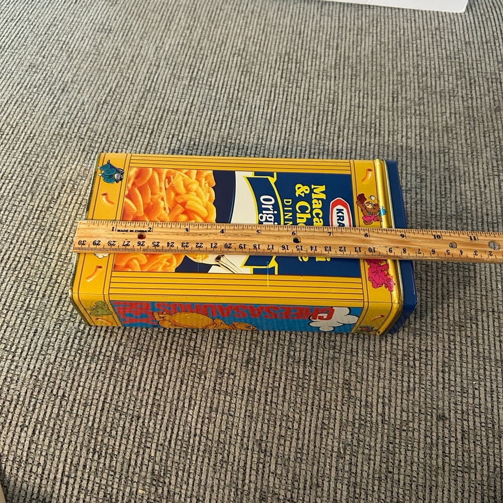 Kraft Dinomac Macaroni & Cheese Tin with cheeseasaurus Rex vintage collectible - Picture 10 of 12